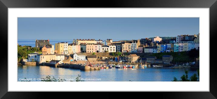 Tenby Harbour Tenby Pembrokeshire Wales Framed Mounted Print by Chris Warren