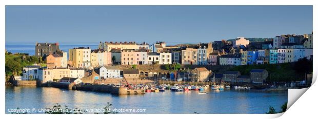 Tenby Harbour Tenby Pembrokeshire Wales Print by Chris Warren