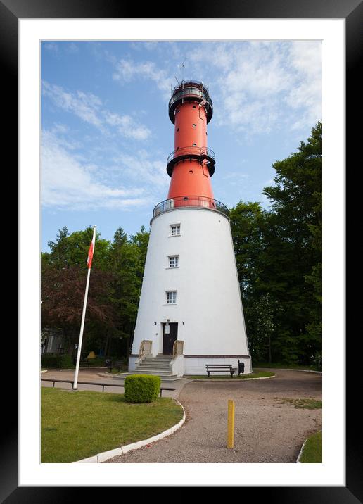 Rozewie Lighthouse in Poland Framed Mounted Print by Artur Bogacki