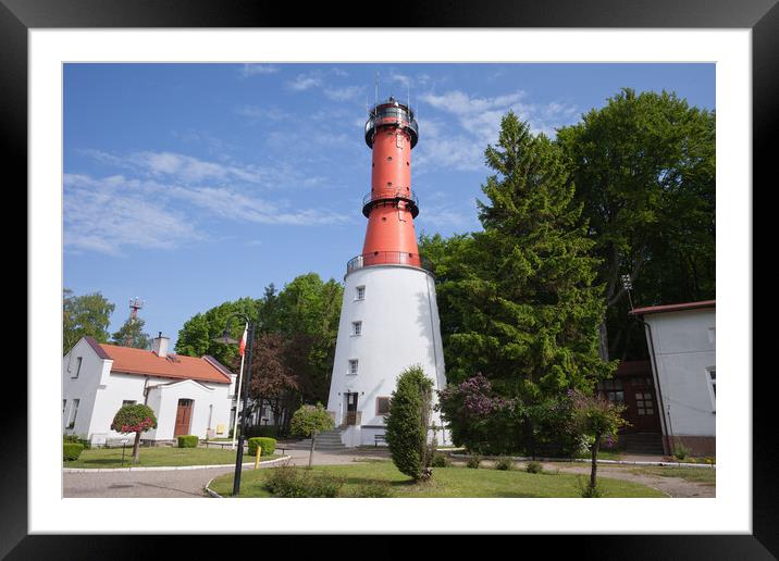 Rozewie Lighthouse in Poland Framed Mounted Print by Artur Bogacki