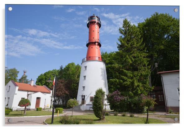 Rozewie Lighthouse in Poland Acrylic by Artur Bogacki