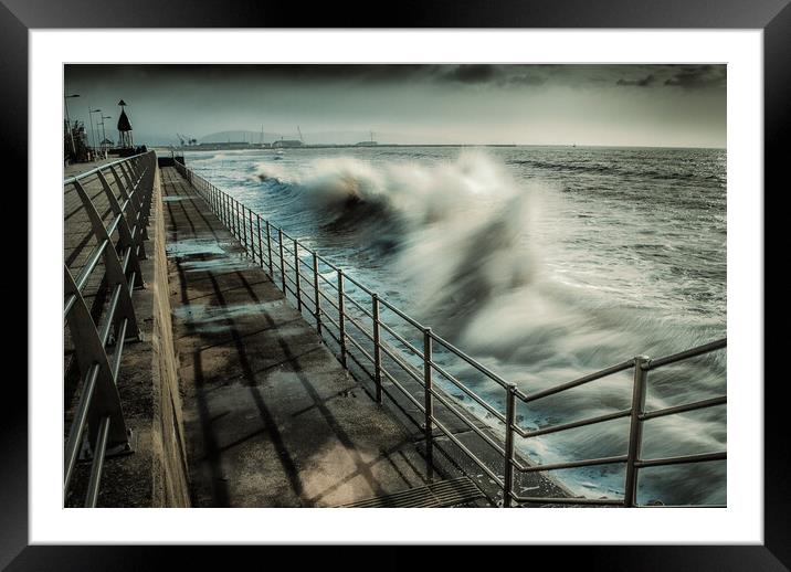 Swansea promenade Framed Mounted Print by Leighton Collins