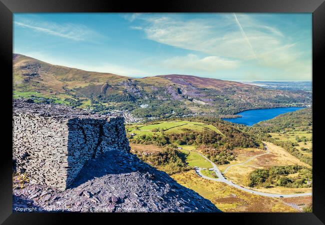 View from Dinorwic Quarry Llanberis Framed Print by Phil Longfoot