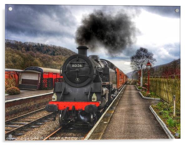Steam train  Acrylic by Sue Walker