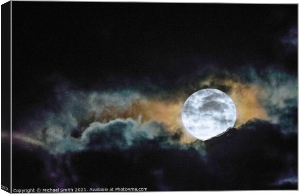 Moon Clouds Canvas Print by Michael Smith