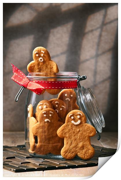 Gingerbread Men Print by Amanda Elwell