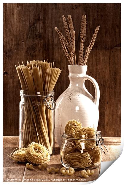 Vintage Pasta & Spaghetti Print by Amanda Elwell