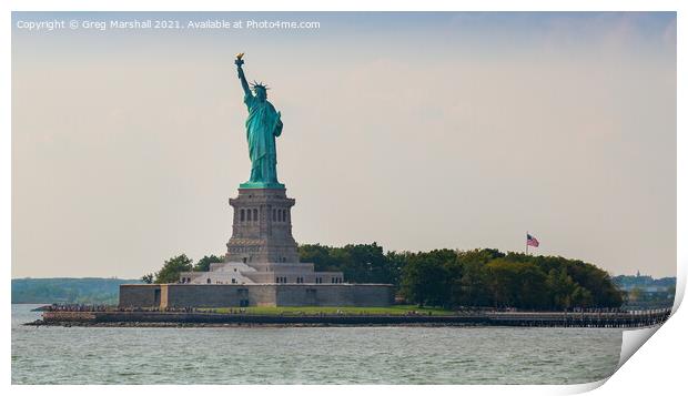 Statue of Liberty New York Print by Greg Marshall