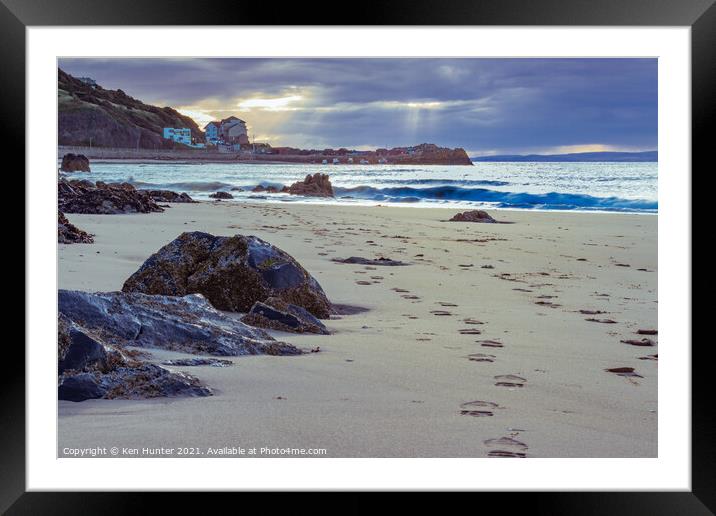 Beachwalk at Sunrise Framed Mounted Print by Ken Hunter