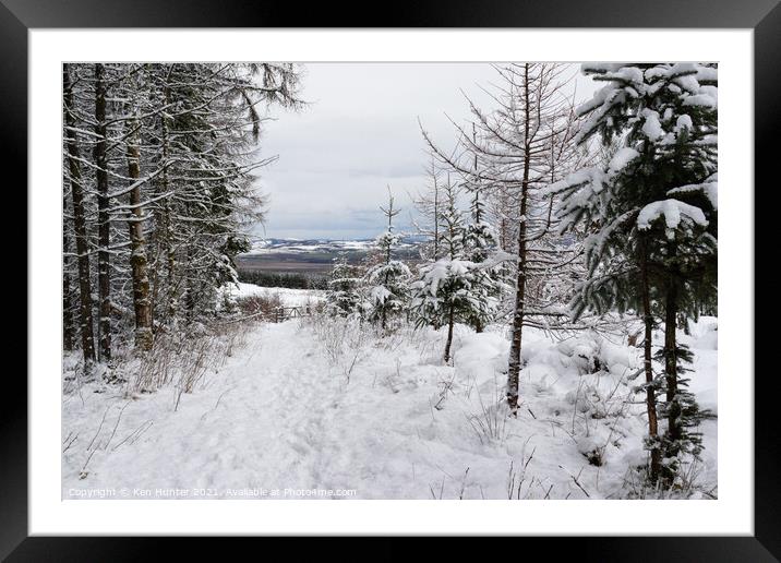 Winter in the Lomond Hills, Fife Framed Mounted Print by Ken Hunter