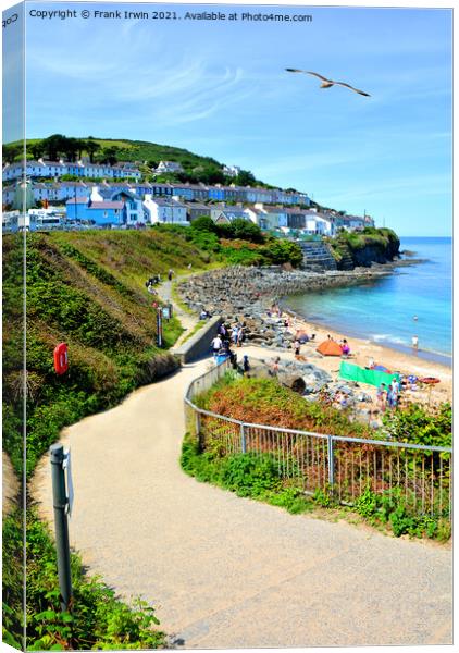 Enjoying time in the sunshine on New Quay beach Canvas Print by Frank Irwin