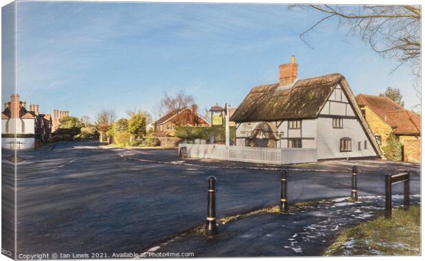 Tidmarsh Village in West Berkshire Canvas Print by Ian Lewis