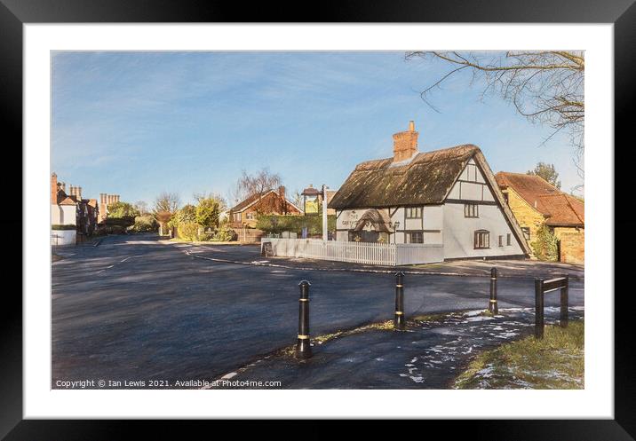 Tidmarsh Village in West Berkshire Framed Mounted Print by Ian Lewis