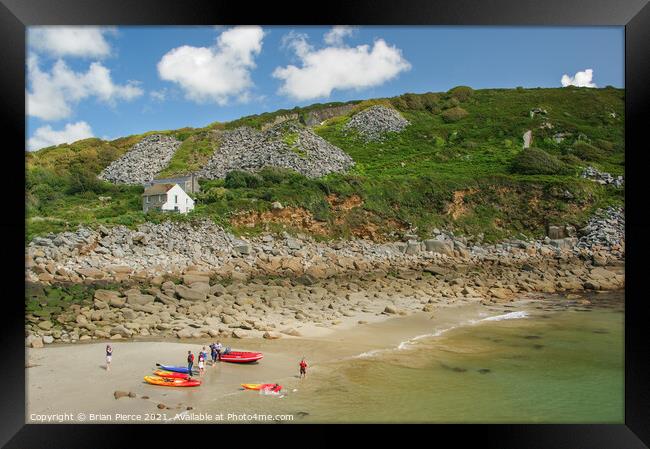 Lamorna Cove, Cornwall Framed Print by Brian Pierce