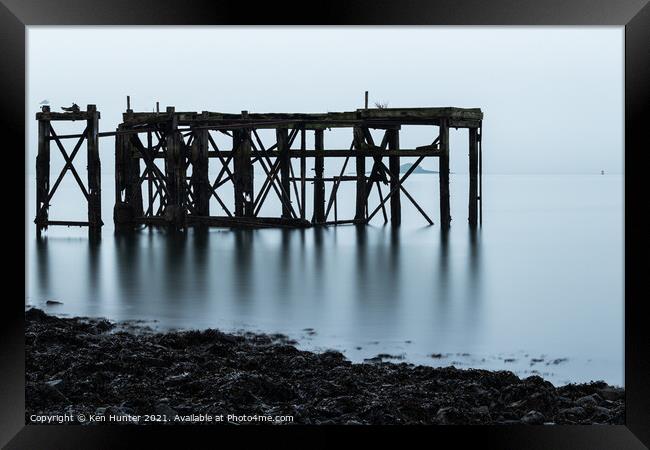 A Pier to Nowhere Framed Print by Ken Hunter