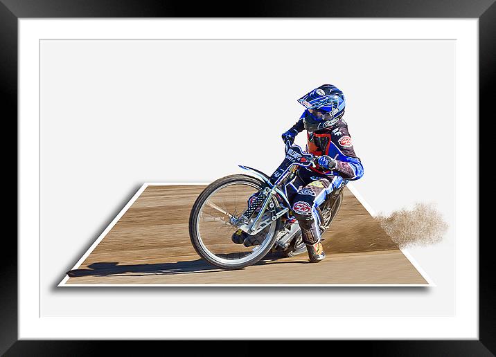 Racing on the Edge Framed Mounted Print by Alice Gosling
