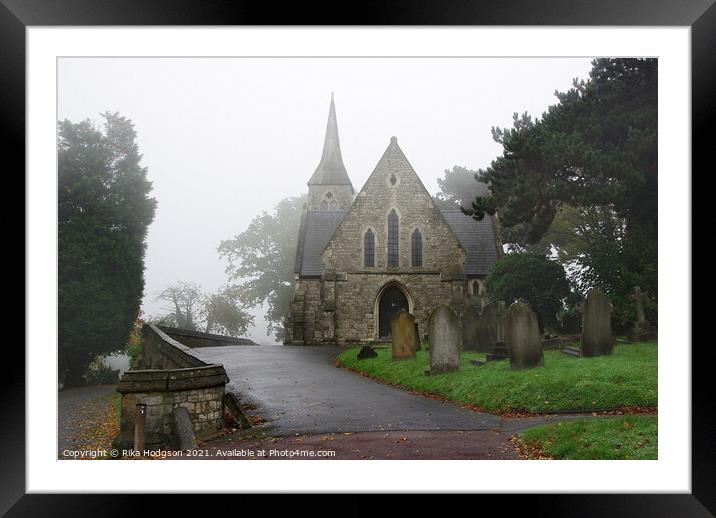 Church in the mist, Greenwich, London  Framed Mounted Print by Rika Hodgson
