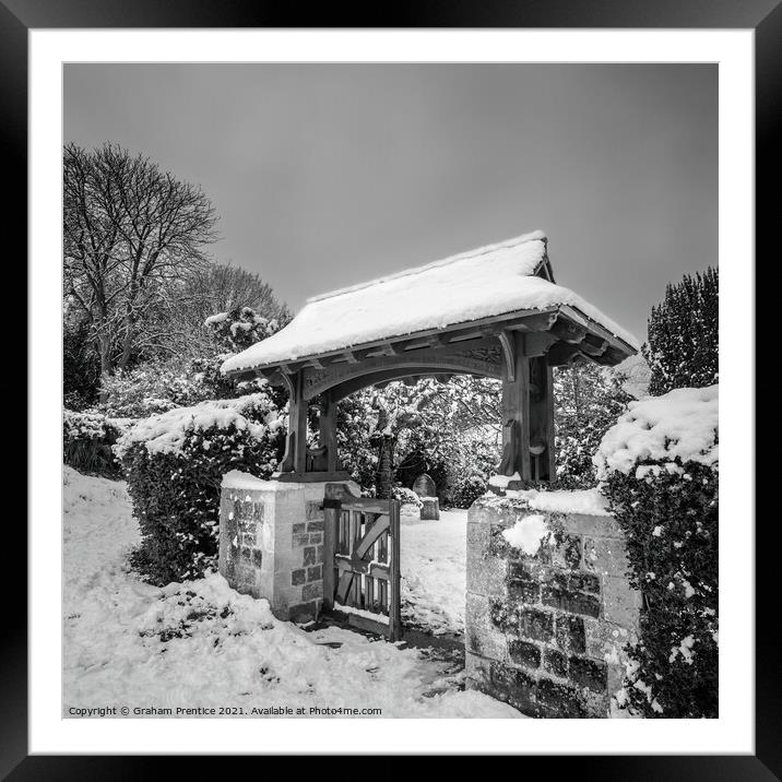 Traditional Lych Gate, St John's Church Framed Mounted Print by Graham Prentice