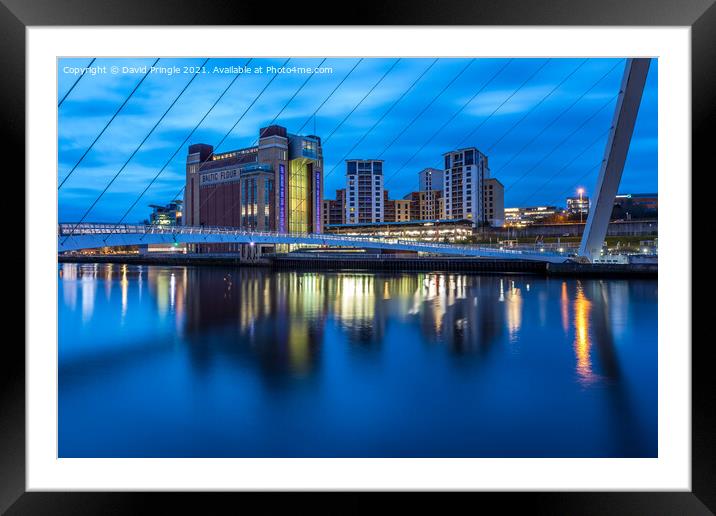 BALTIC & Gateshead Millennium Bridge Framed Mounted Print by David Pringle