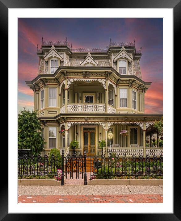 Victorian home in Cape May New Jersey Framed Mounted Print by Steve Heap