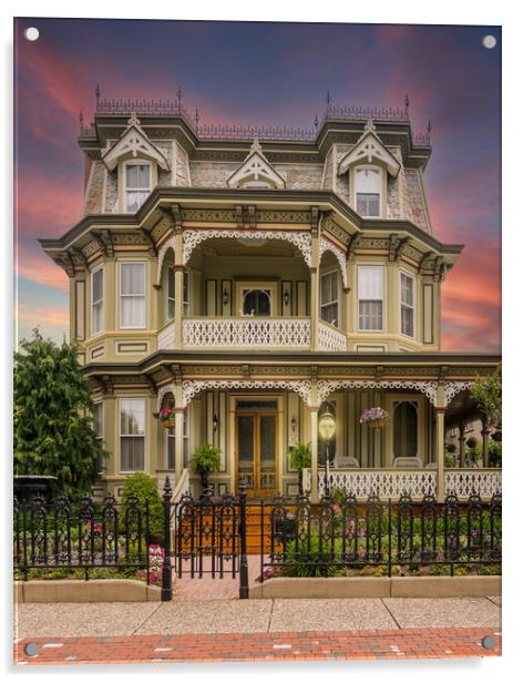 Victorian home in Cape May New Jersey Acrylic by Steve Heap