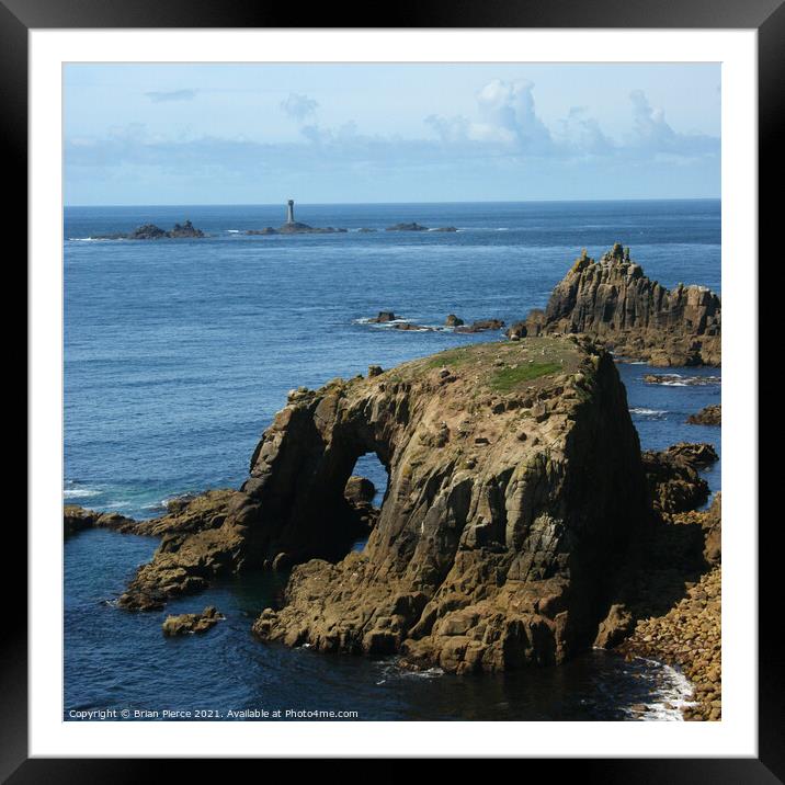 Lands End, Cornwall Framed Mounted Print by Brian Pierce