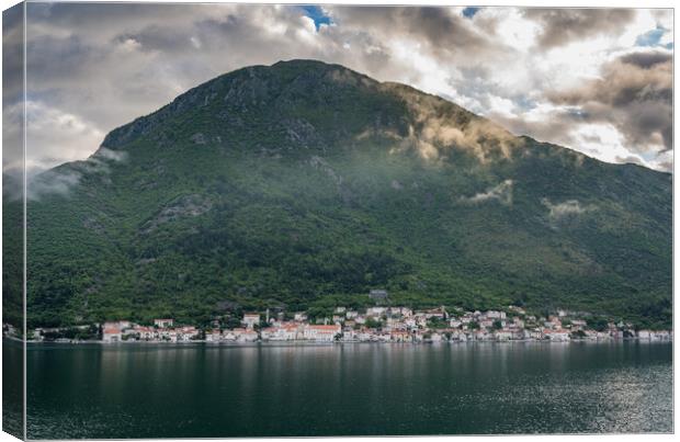 Cruise up the Bay of Kotor in Montenegro Canvas Print by Steve Heap