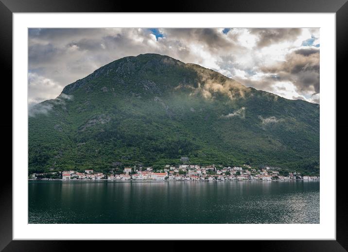 Cruise up the Bay of Kotor in Montenegro Framed Mounted Print by Steve Heap