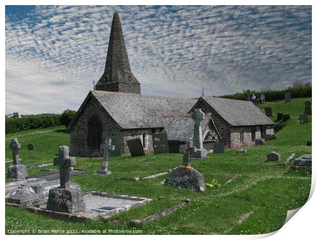 St Enadoc Church,  Trebetherick, Cornwall  Print by Brian Pierce