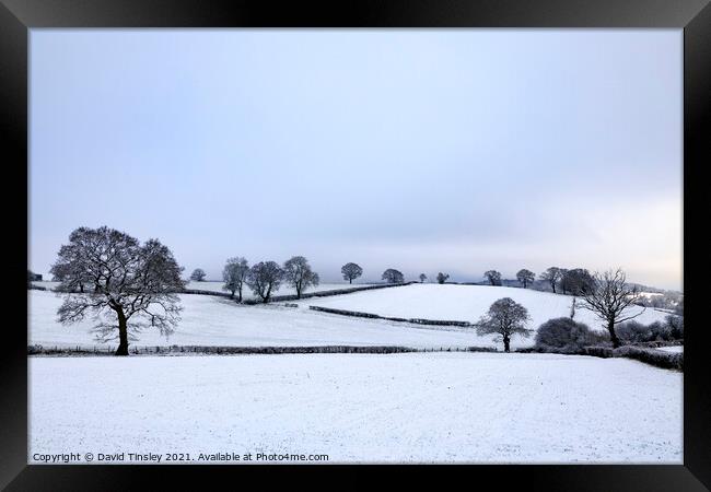 Snowy Landscape Framed Print by David Tinsley