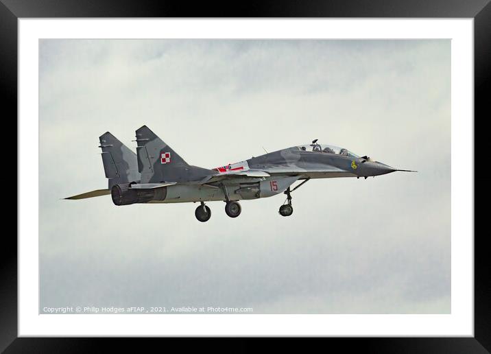 Mig 29 Fulcrum Framed Mounted Print by Philip Hodges aFIAP ,