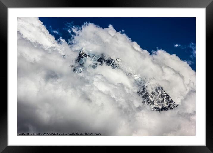 Himalaya.  Framed Mounted Print by Sergey Fedoskin