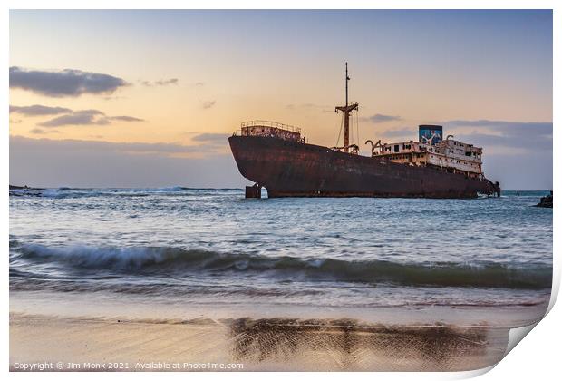 Lanzarote's Shipwreck Print by Jim Monk