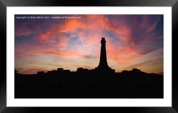 Carn Brea Monument, Cornwall Framed Mounted Print by Brian Pierce