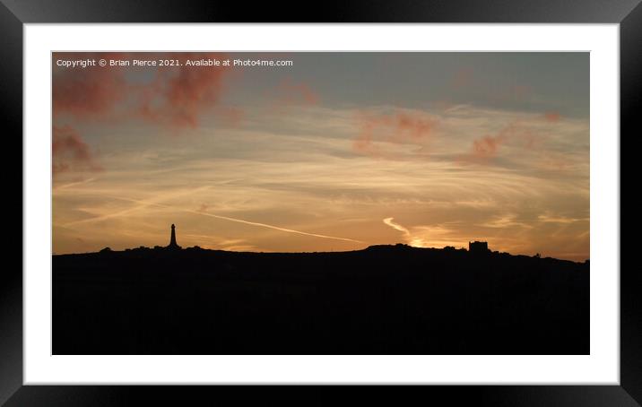 Carn Brea Monument and Castle, Cornwall Framed Mounted Print by Brian Pierce