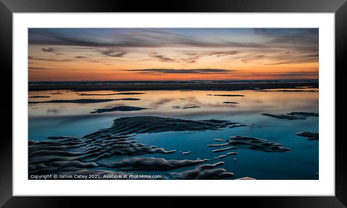 Sunset reflections Framed Mounted Print by James Catley