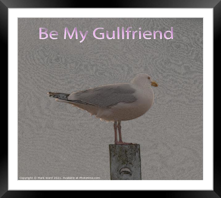 Be My Gullfriend Framed Mounted Print by Mark Ward