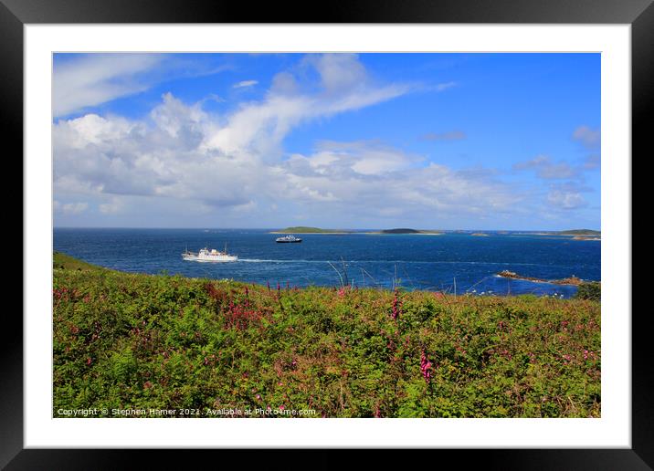 Isles Of Scilly Ferry Framed Mounted Print by Stephen Hamer