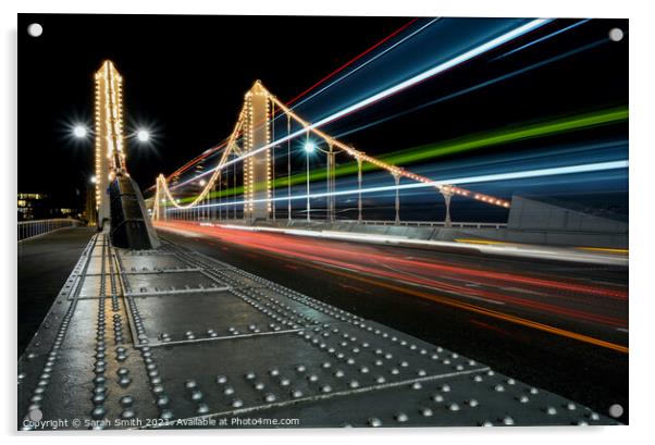 Chelsea Bridge Trails Acrylic by Sarah Smith