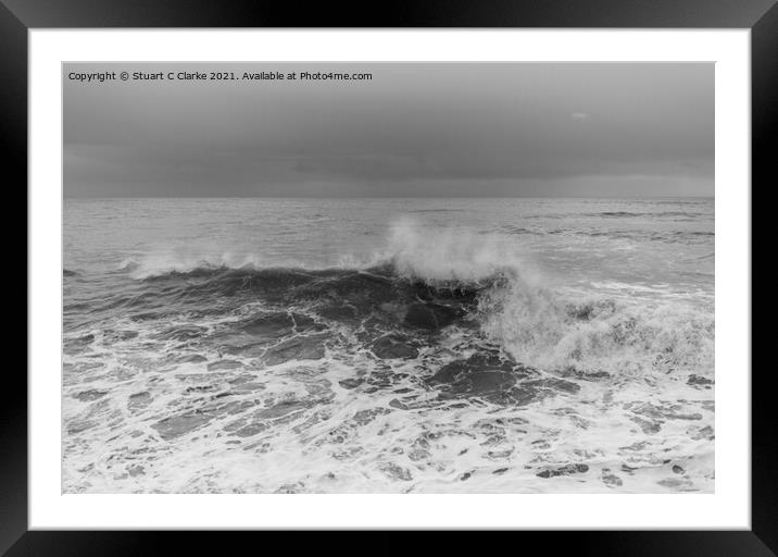 Tidal swell Framed Mounted Print by Stuart C Clarke