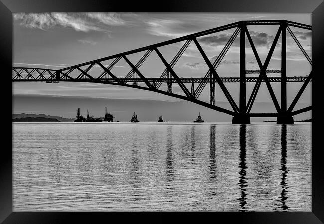 Forth Silhouette Framed Print by Garry Quinn