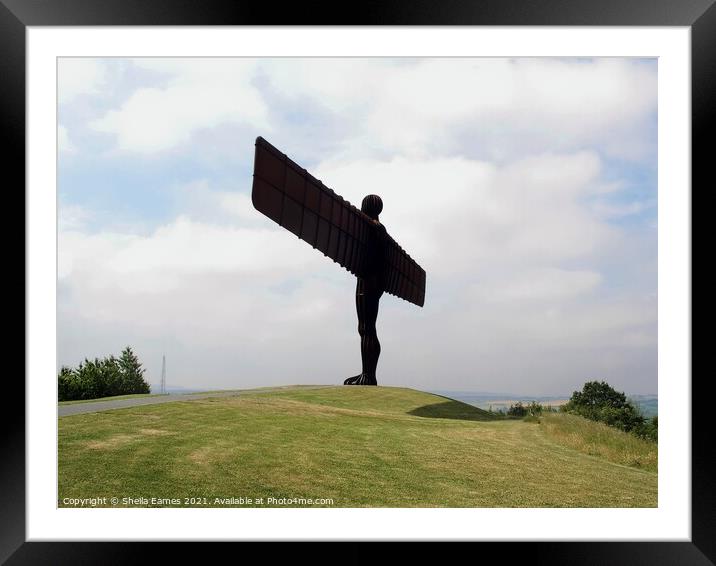 Angel of the North  Framed Mounted Print by Sheila Eames
