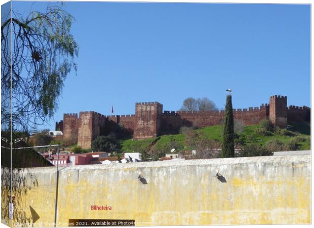 Silves Fort in Portugal Canvas Print by Sheila Eames