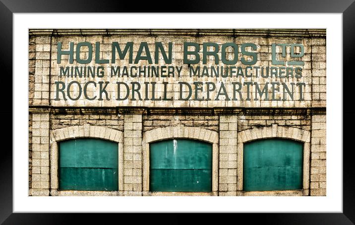 The Old Holman's Building, Camborne, Cornwall Framed Mounted Print by Brian Pierce