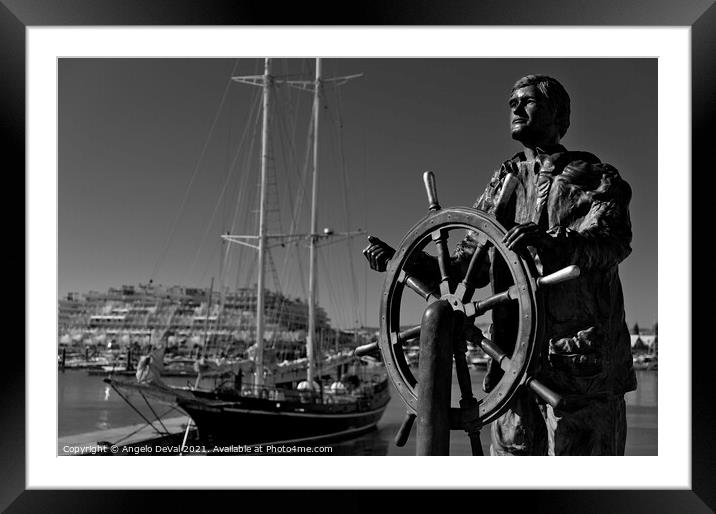 The Sailor in Vilamoura Framed Mounted Print by Angelo DeVal