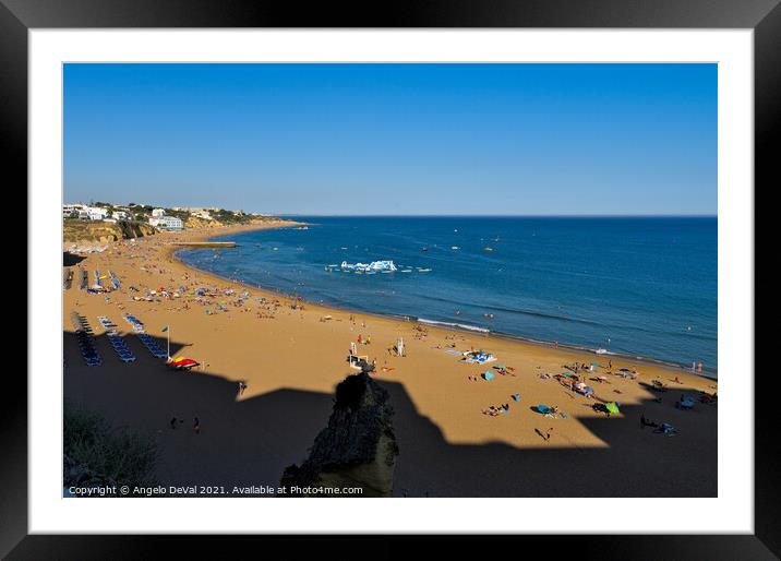 Summer in Albufeira Beach Framed Mounted Print by Angelo DeVal
