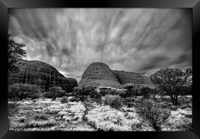 The Olgas in Monochrome Framed Print by Jonathan Bird