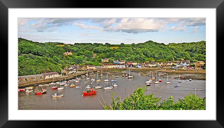 Fishguard Harbour By Day.Wales. Framed Mounted Print by paulette hurley