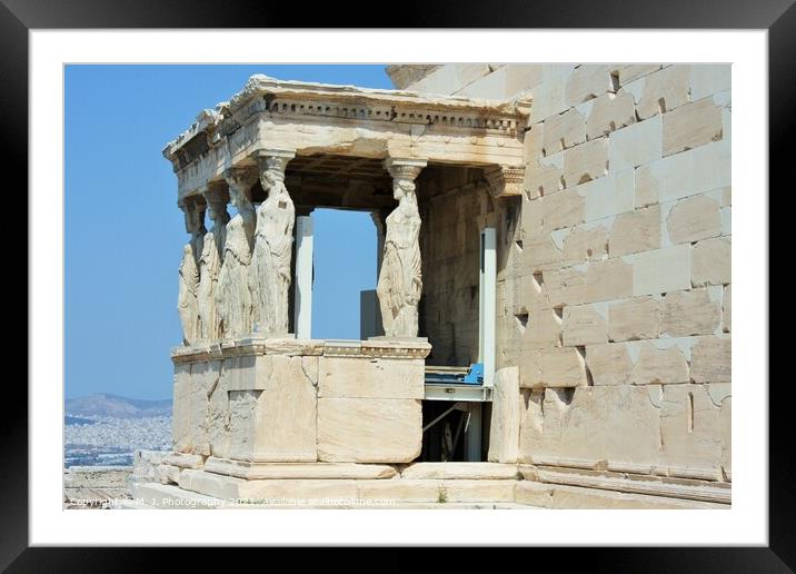  Erechtheion with famous Caryatids Framed Mounted Print by M. J. Photography