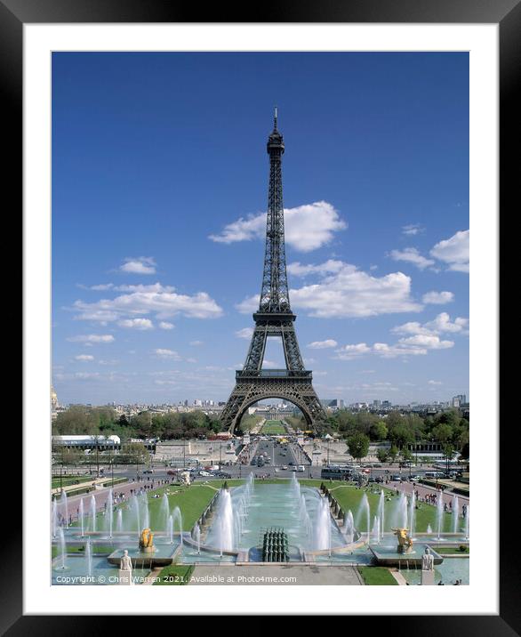 Eiffel Tower Trocadero Paris Framed Mounted Print by Chris Warren